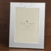 Brushed silver two tone engraved 5 x 7 picture frame