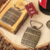 Beer / wine barrel design metal bottle opener in a brass finish