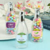 Design your own collection personalized champagne bottle with silver foil top: tropical designs
