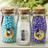 personalized metallics collection Vintage Glass Milk Bottle With Round Cork Top