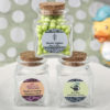 Personalized Expressions Collection square clear glass treat jar