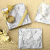 Stylish set of two Marble design glass coasters