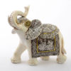 Ivory with Sepia accents elephants - large size