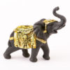 Ebony with gold accents elephant - medium size