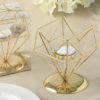 Gold geometric design tea light / votive candle holder