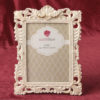 Antique ivory brushed gold leaf 5 x 7 frame